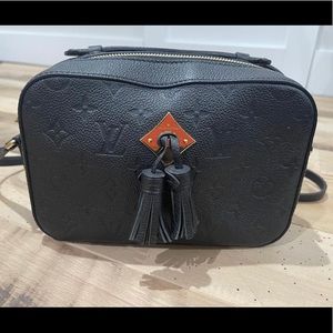 Authentic Louis Vuitton Black Saintonge Bag with Original duster bag and Box!